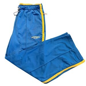 Vintage Abercrombie Fitch Men's Warm-up Track Pants Blue Yellow S Athletic